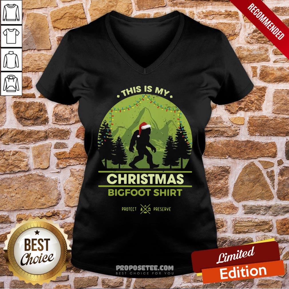 Good Bigfoot Santa This Is My Christmas Bigfoot Shirt