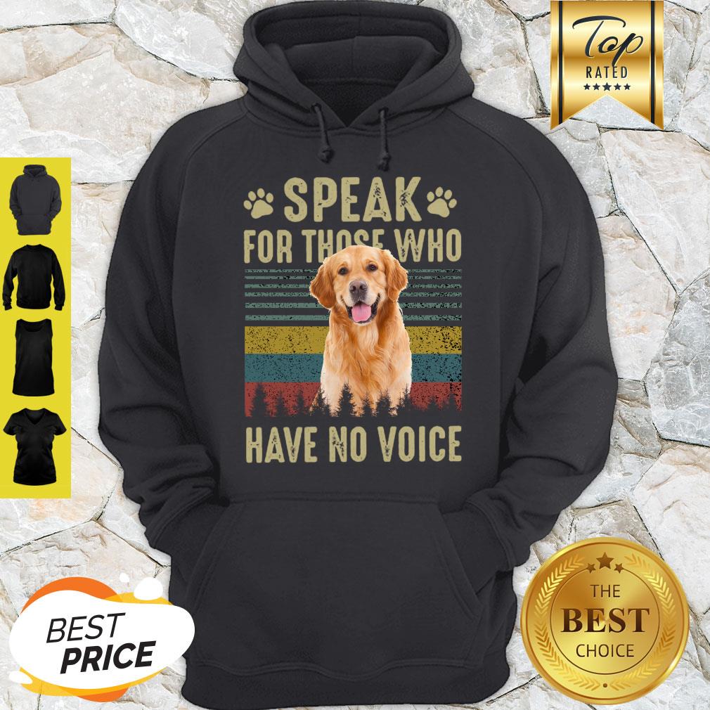 Good Golden Retriever Speak For Those Who Have No Voice Vintage Shirt