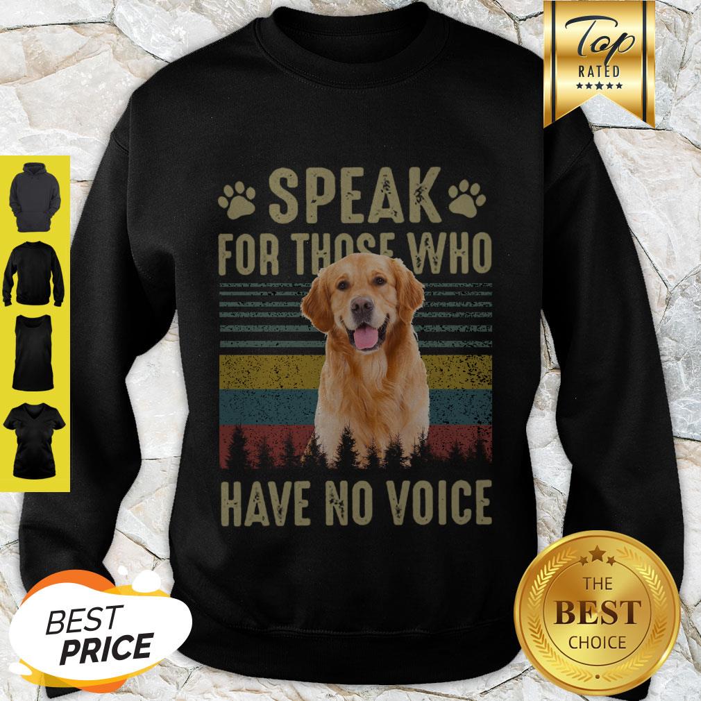 Good Golden Retriever Speak For Those Who Have No Voice Vintage Shirt