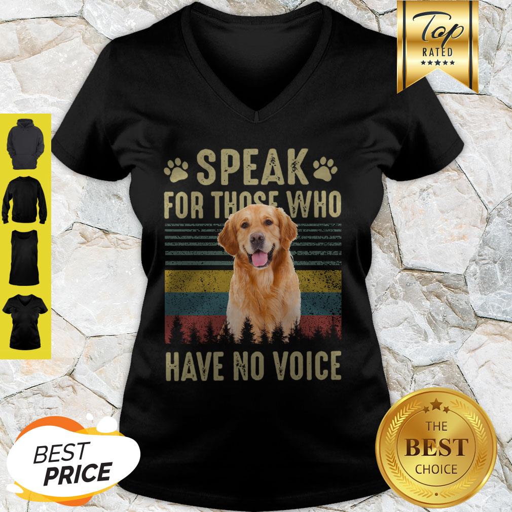 Good Golden Retriever Speak For Those Who Have No Voice Vintage Shirt