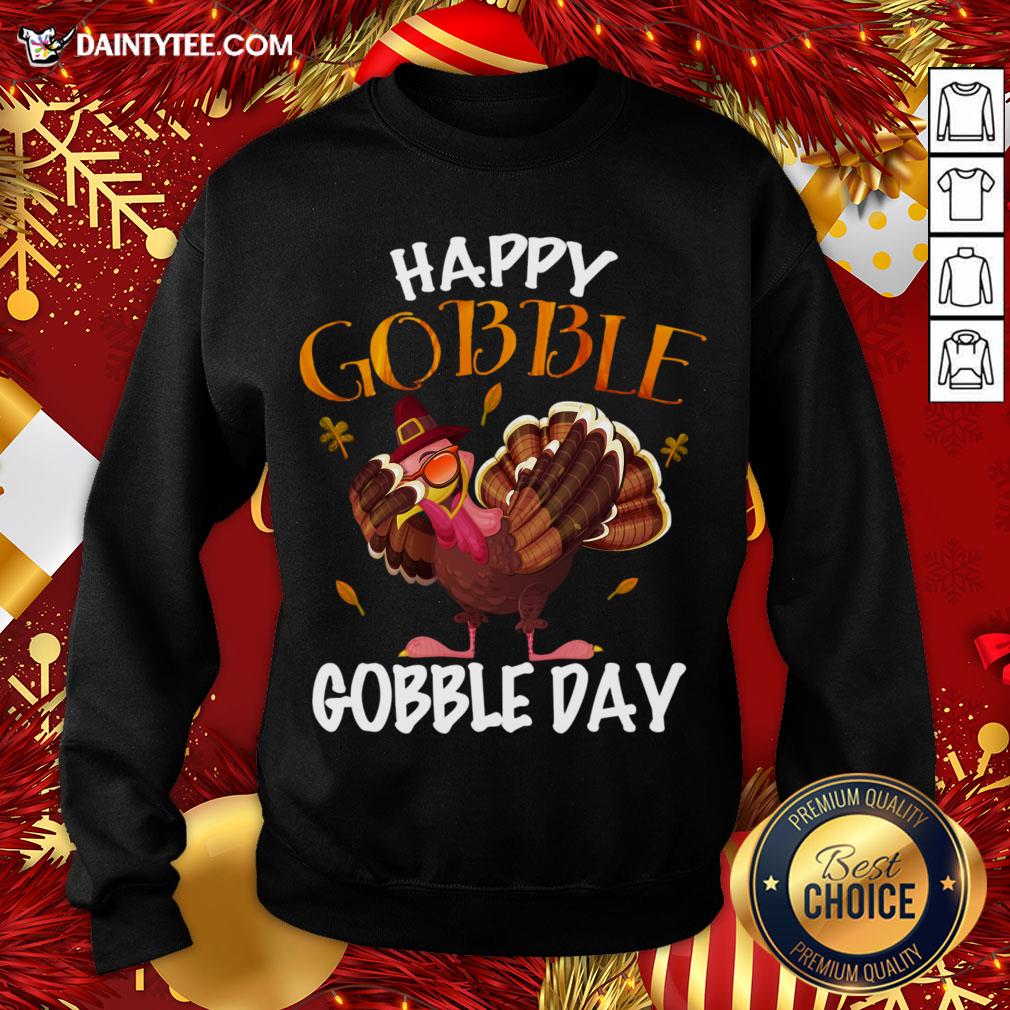 Good Happy Gobble Gobble Dabbing Turkey Thanksgiving Celebration T-Shirt