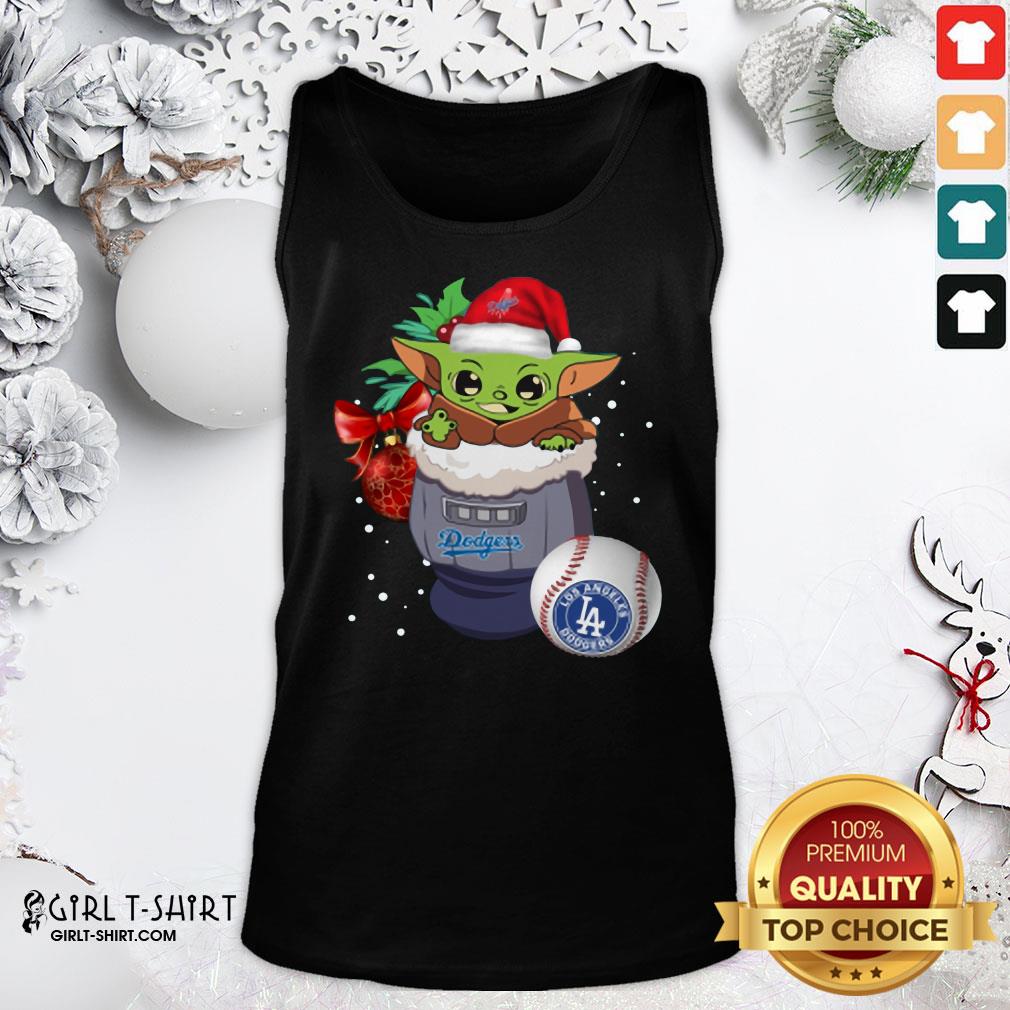 Good Los Angeles Dodgers Christmas Baby Yoda Star Wars Funny Happy MLB Shirt