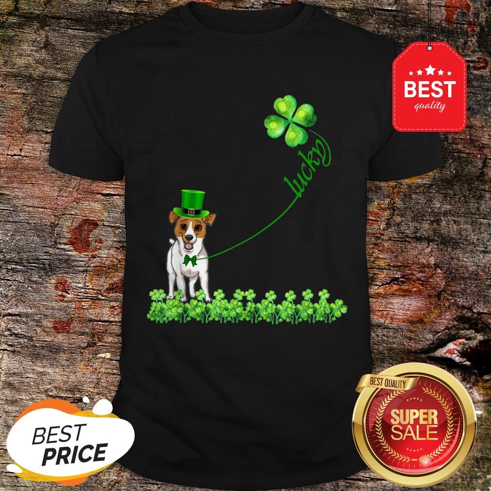 Good Lucky Saint Jack Russell Terrier Dog Shamrock St Patrick Day T-Shirt