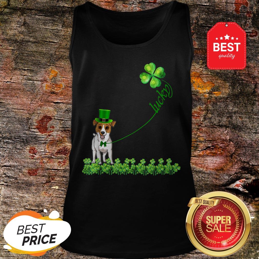 Good Lucky Saint Jack Russell Terrier Dog Shamrock St Patrick Day T-Shirt