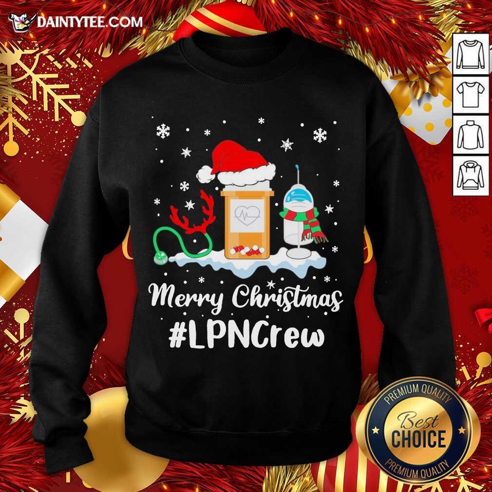 Good Nurse Santa Vaccine Merry Christmas #Lpn Crew Shirt