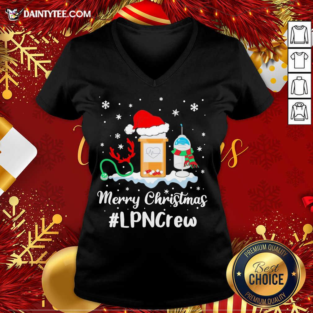 Good Nurse Santa Vaccine Merry Christmas #Lpn Crew Shirt