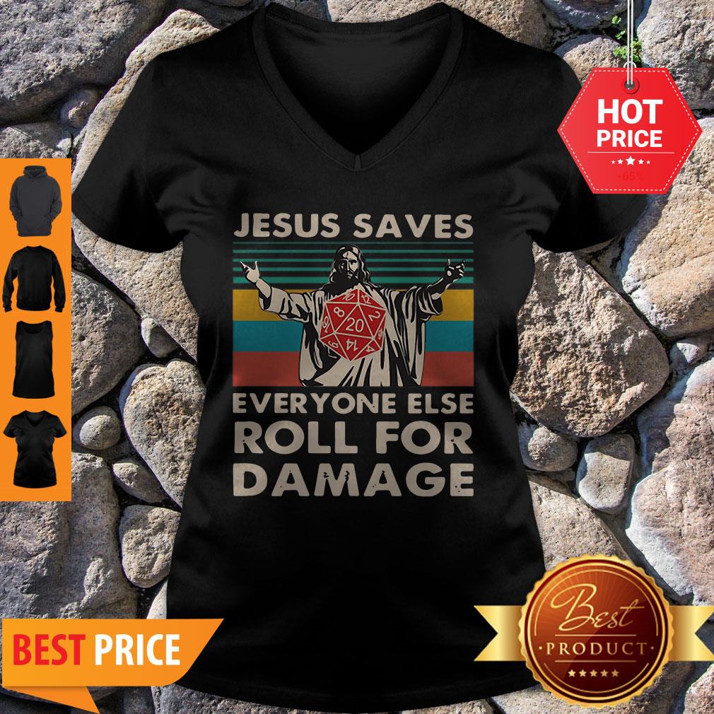 Good Vintage Jesus Saves Everyone Else Roll For Damage Shirt