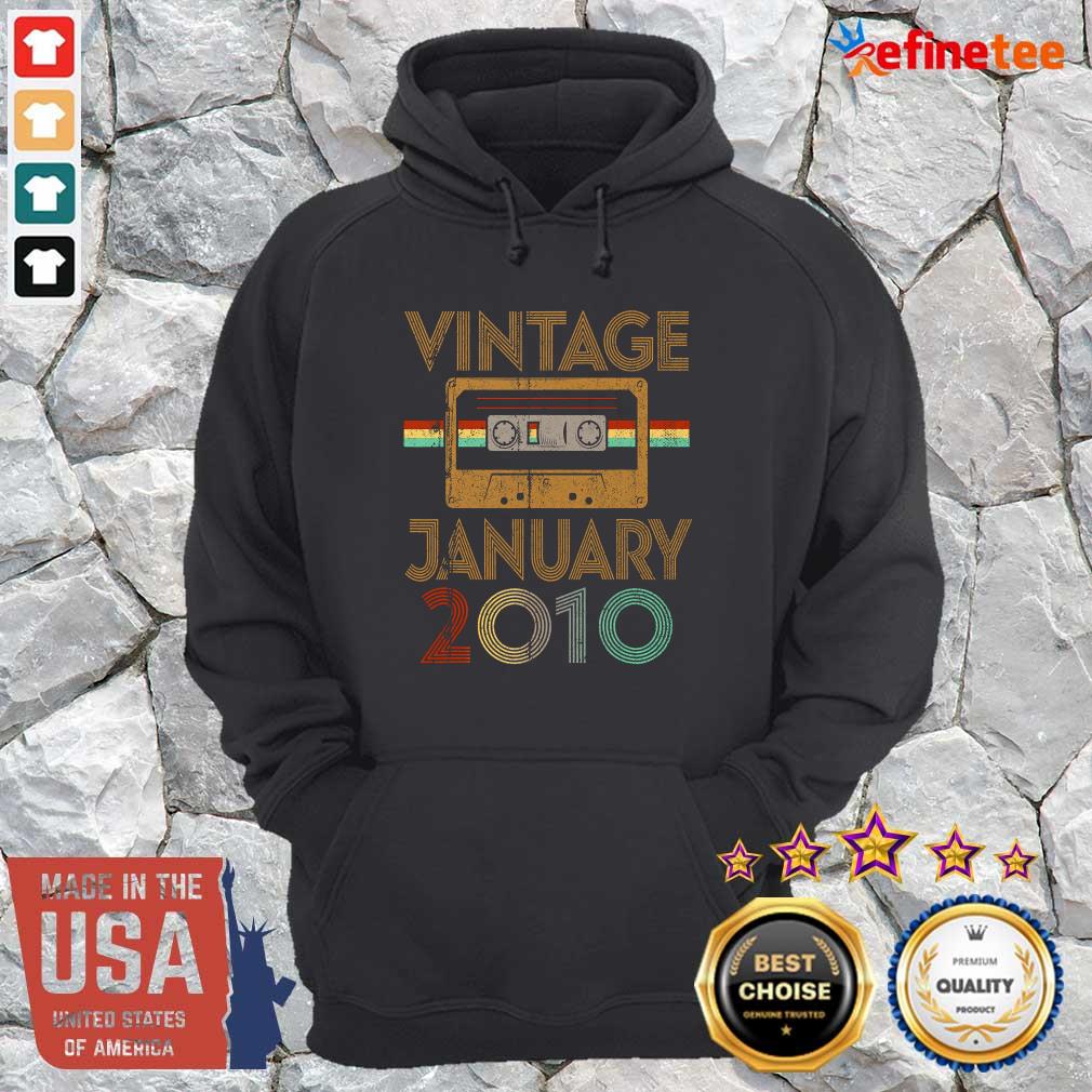 Great Vintage Born January 2010 11th Birthday Quarantine Shirt
