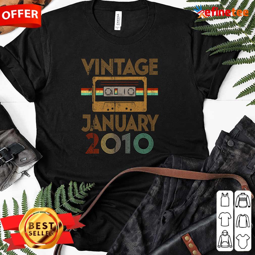 Great Vintage Born January 2010 11th Birthday Quarantine Shirt