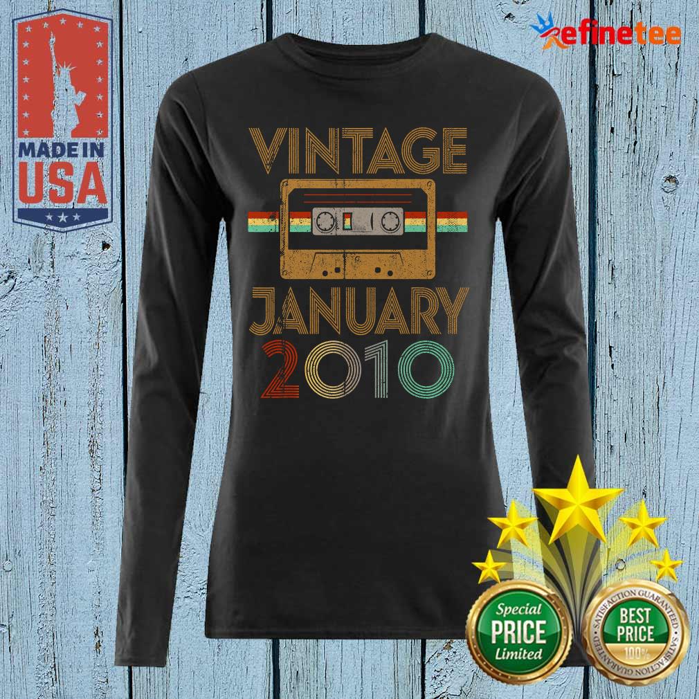 Great Vintage Born January 2010 11th Birthday Quarantine Shirt
