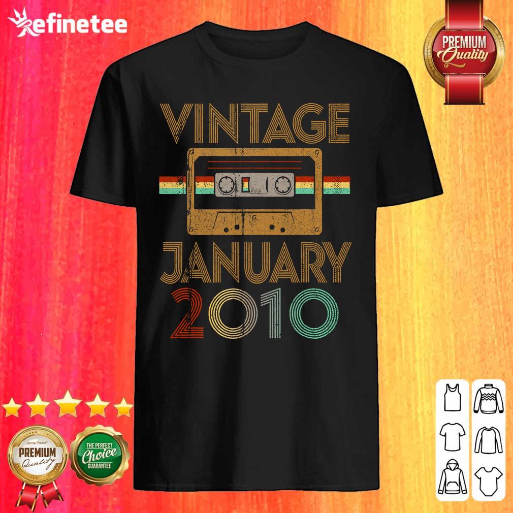 Great Vintage Born January 2010 11th Birthday Quarantine Shirt