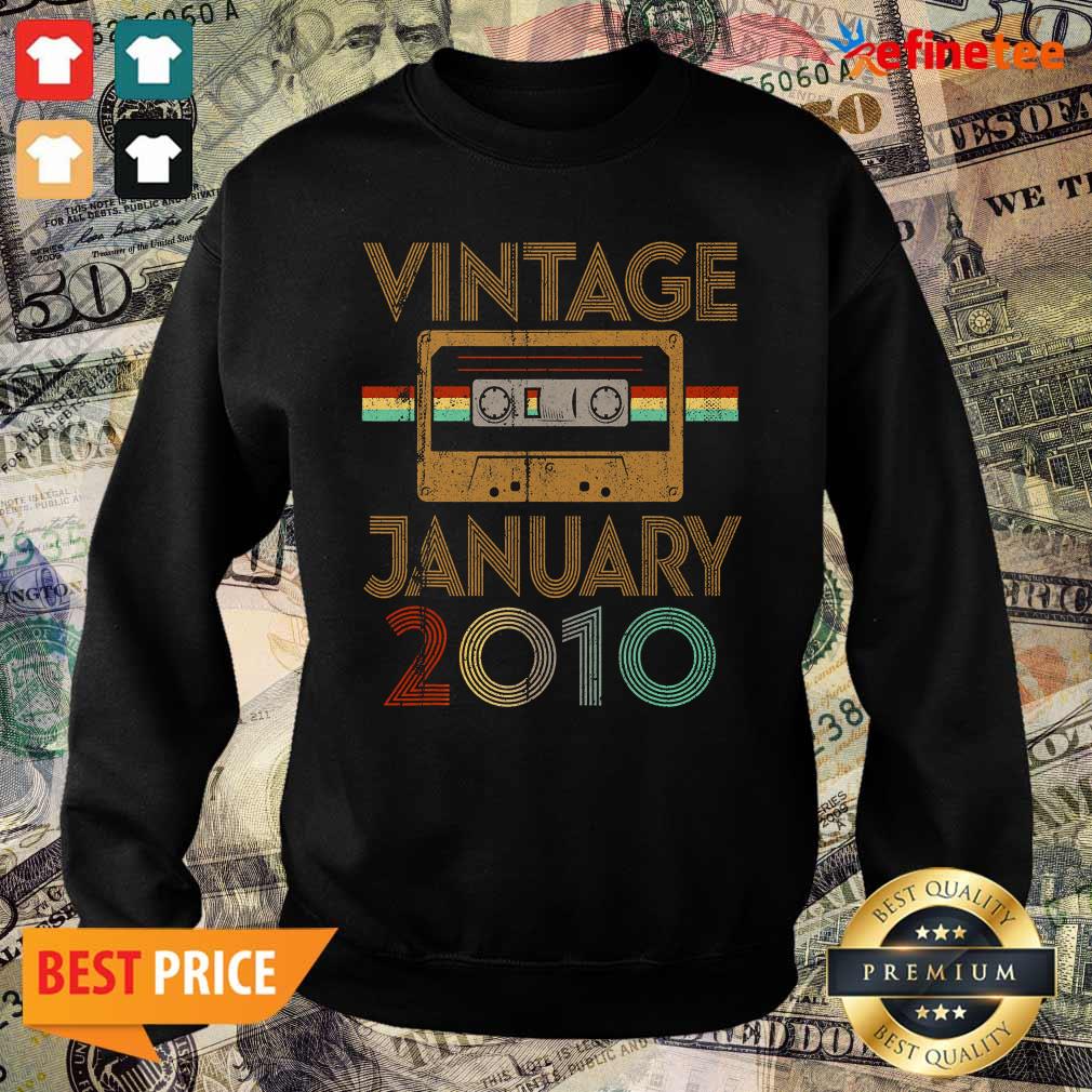 Great Vintage Born January 2010 11th Birthday Quarantine Shirt