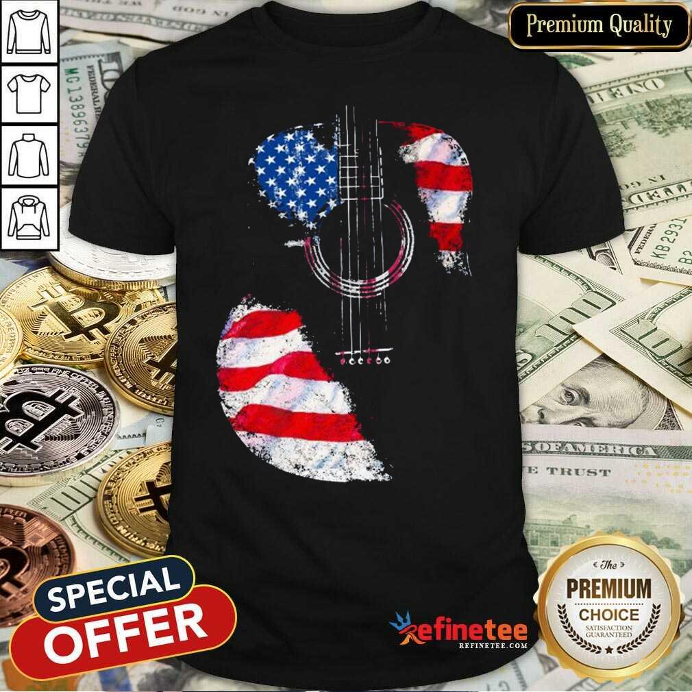 Guitar American Flag Shirt