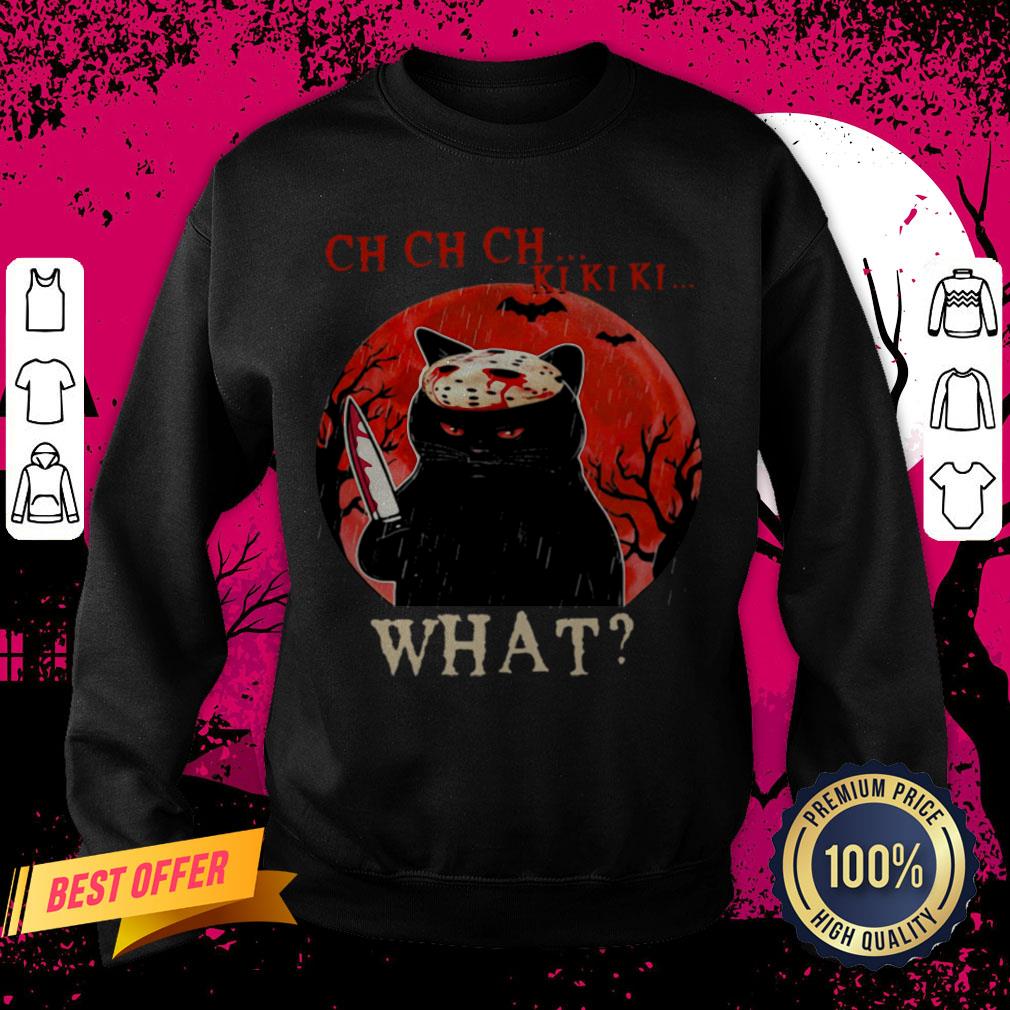 Halloween Cat Jason Voorhees CH CH CH What Sunset Shirt