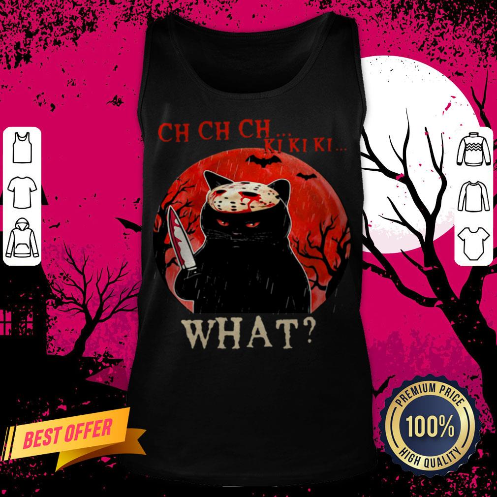 Halloween Cat Jason Voorhees CH CH CH What Sunset Shirt