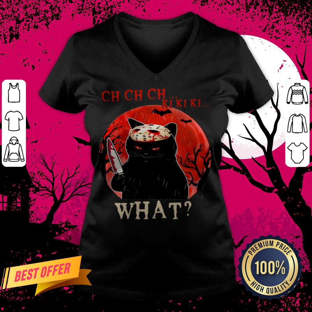 Halloween Cat Jason Voorhees CH CH CH What Sunset Shirt