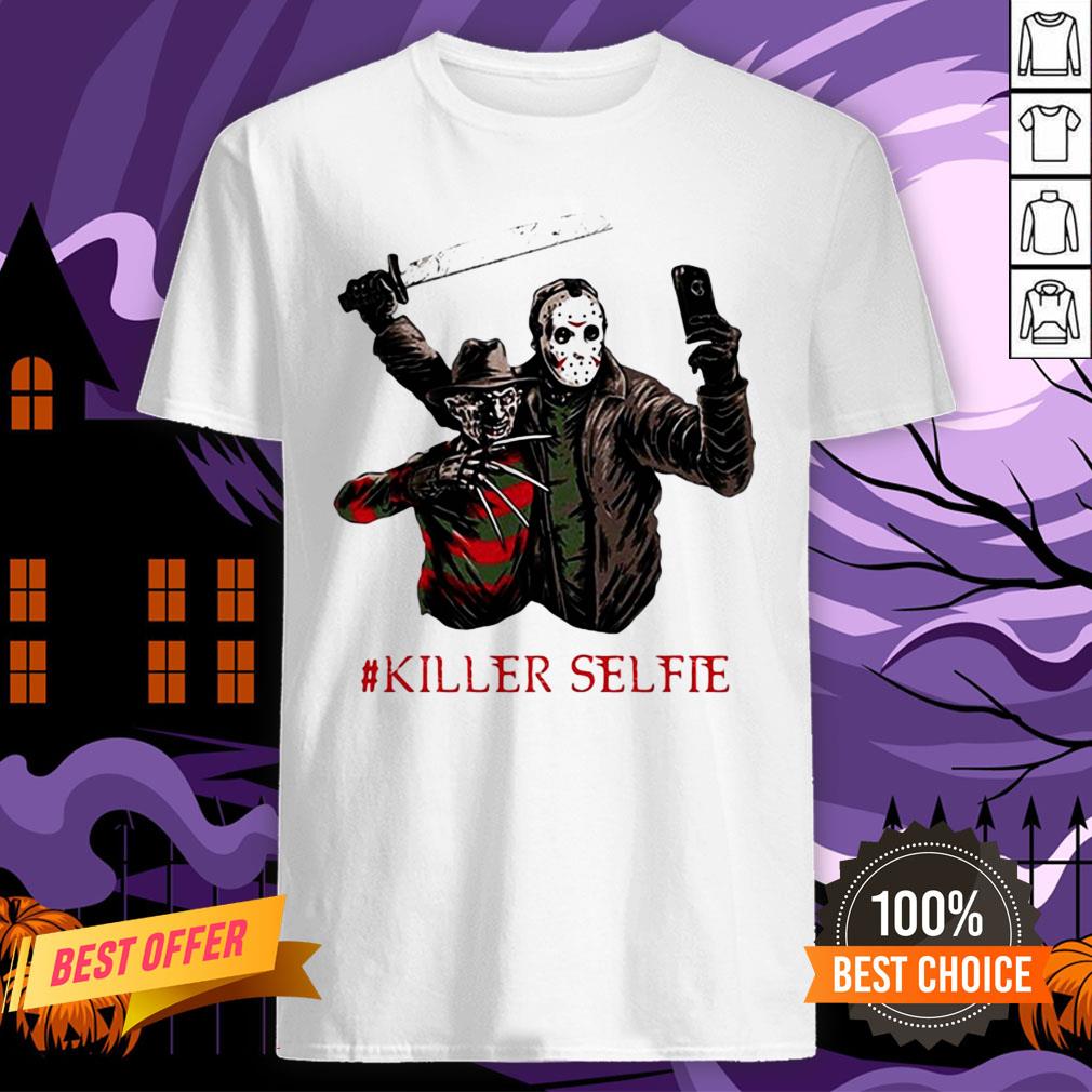 Halloween Freddy Krueger Vs Jason Killer Selfie Shirt