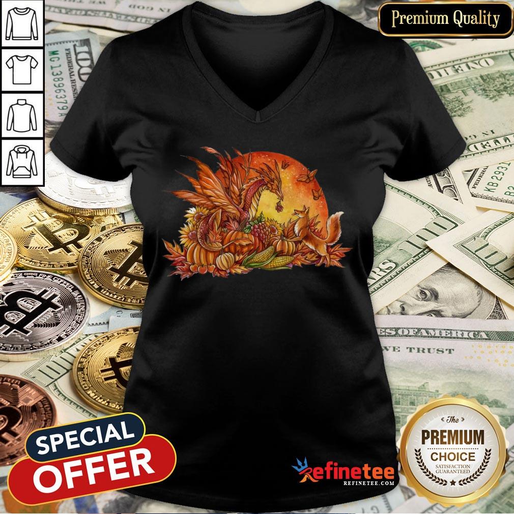 Halloween Pumpkin Dragon Fox Butterflies Shirt