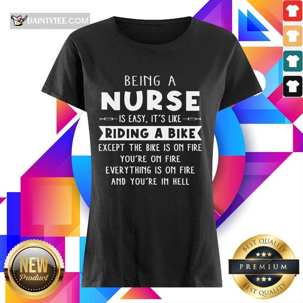 Happy Being A Nurse Is Easy It'S Like Riding A Bike Shirt