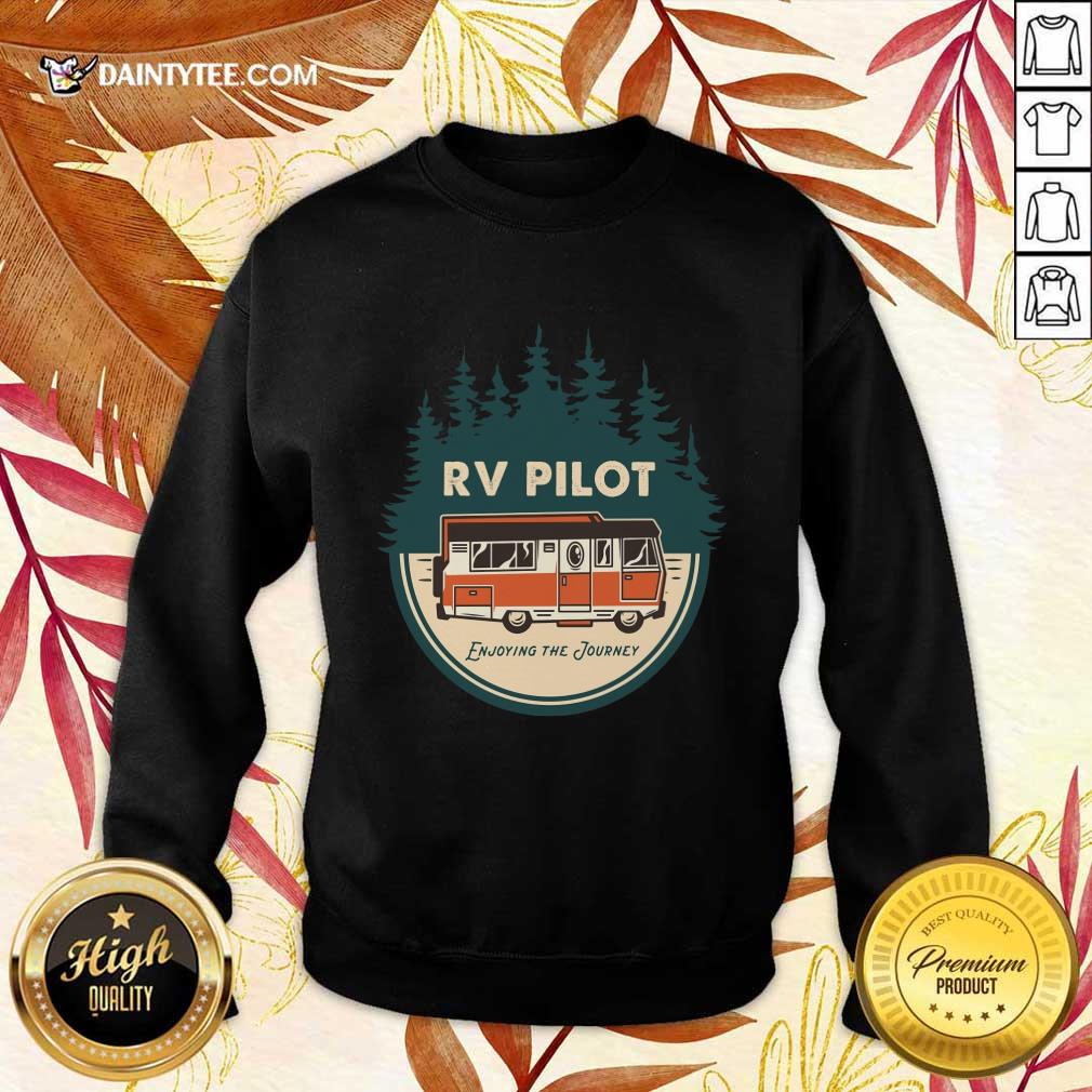 Happy Enjoying The Journey RV Pilot Camp Couple Camping Shirt