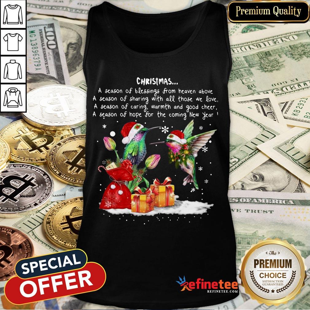 Happy Hummingbird Christmas A Season Of Crewneck Shirt