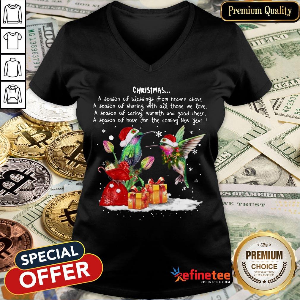 Happy Hummingbird Christmas A Season Of Crewneck Shirt
