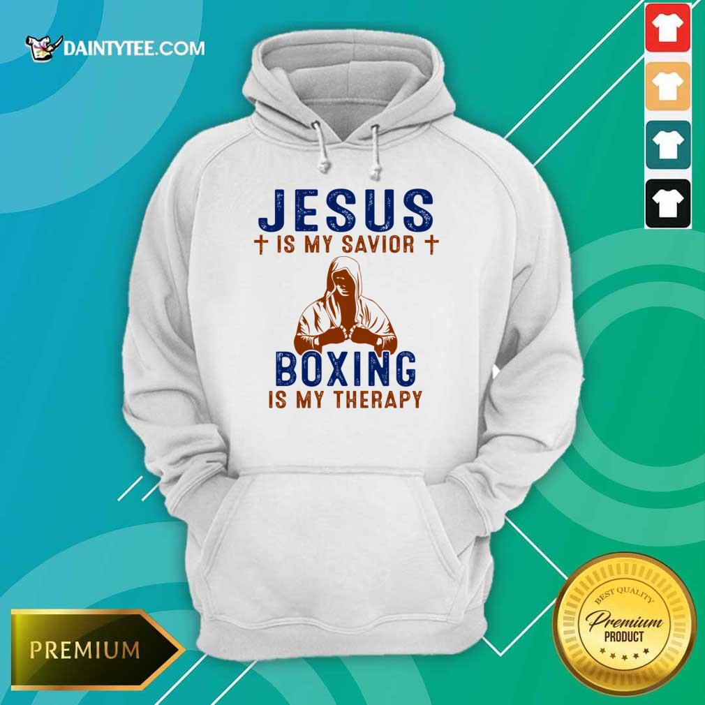 Happy Jesus Is My Savior Boxing Is My Therapy Shirt