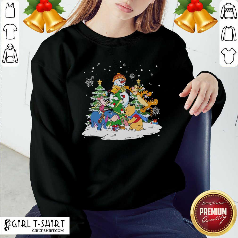Happy Snowman Bear And Friends Christmas Shirt