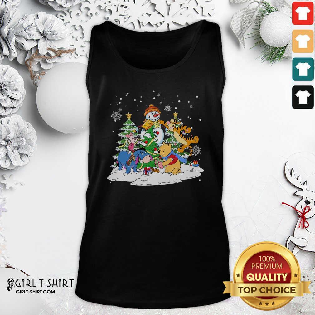 Happy Snowman Bear And Friends Christmas Shirt