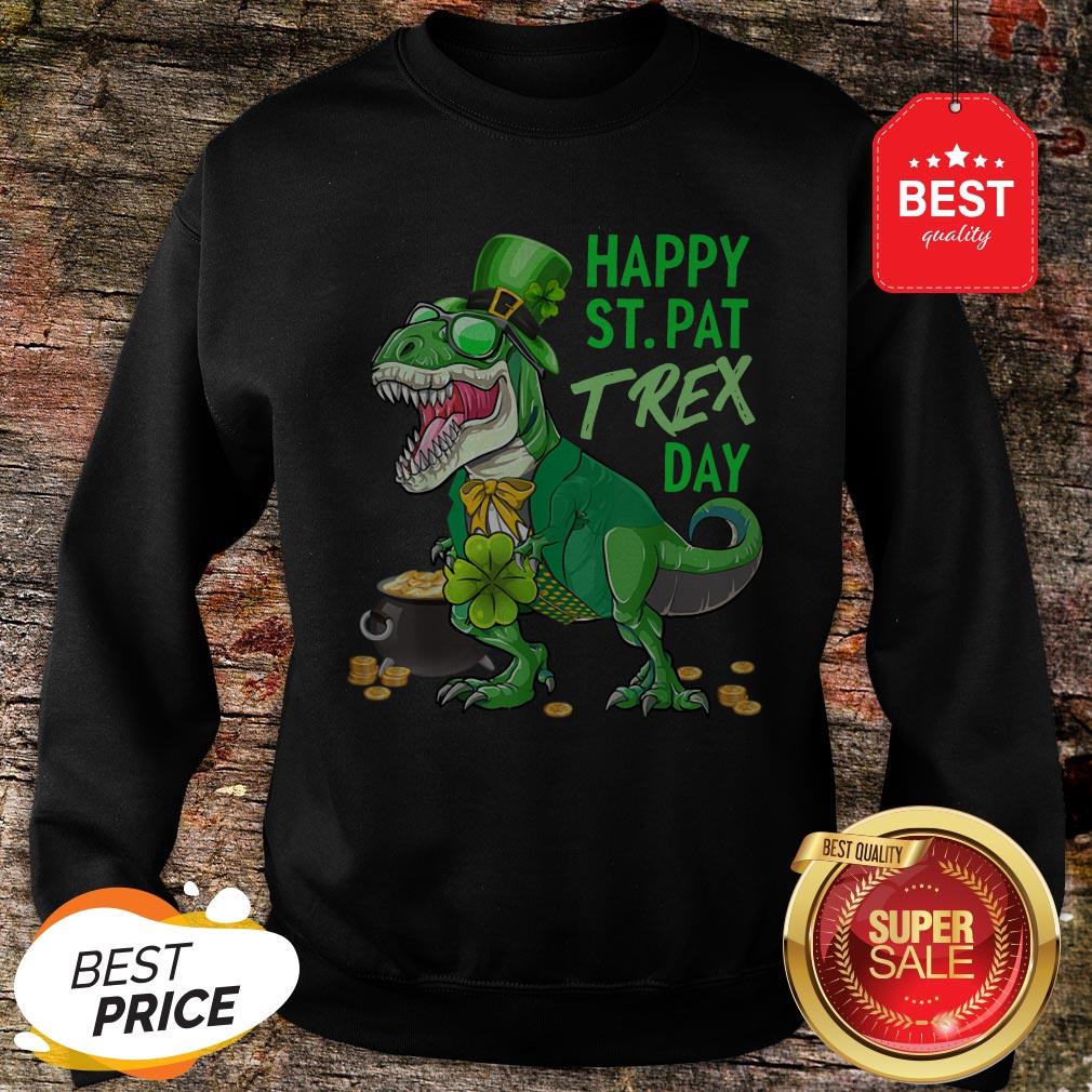 Happy St. Pat T-Rex Day Dinosaur St. Patricks Day Shamrock T-Shirt