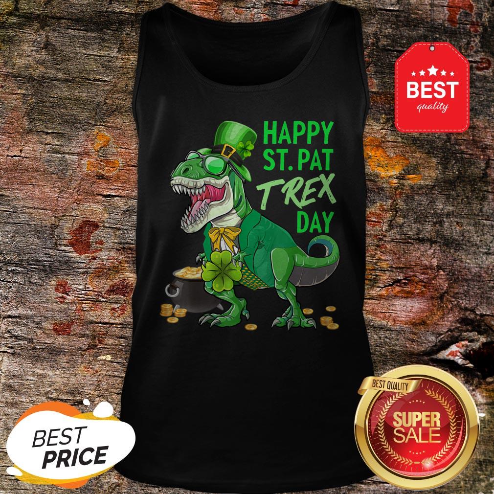 Happy St. Pat T-Rex Day Dinosaur St. Patricks Day Shamrock T-Shirt