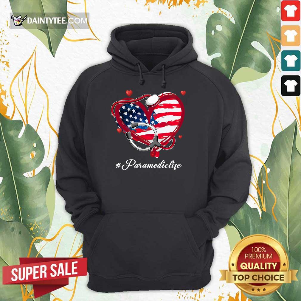 Heart American Flag Paramedic Shirt