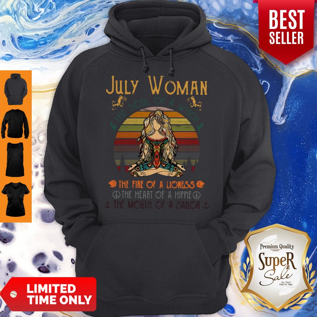 Yoga Peace July Woman The Soul Of A Witch The Fire On A Lioness Vintage Shirt