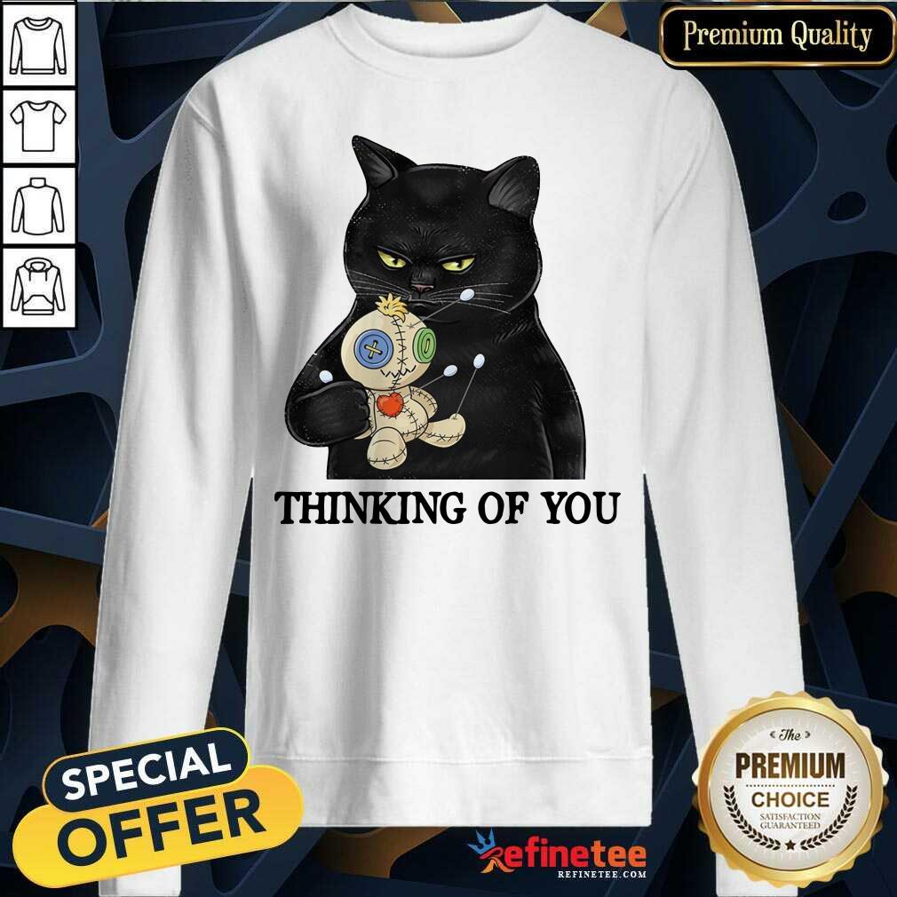 Hot Black Cat Thinking Of You Shirt