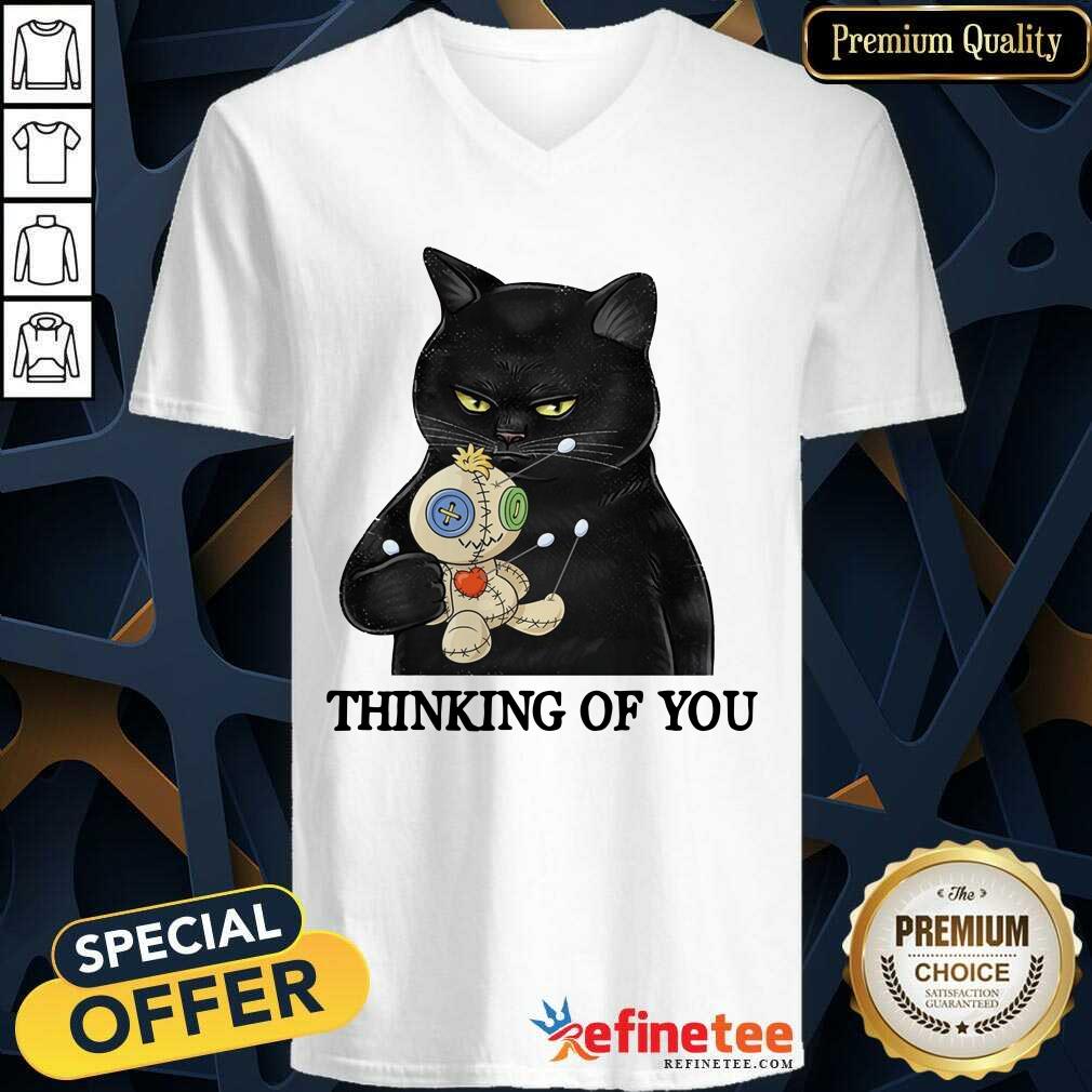 Hot Black Cat Thinking Of You Shirt