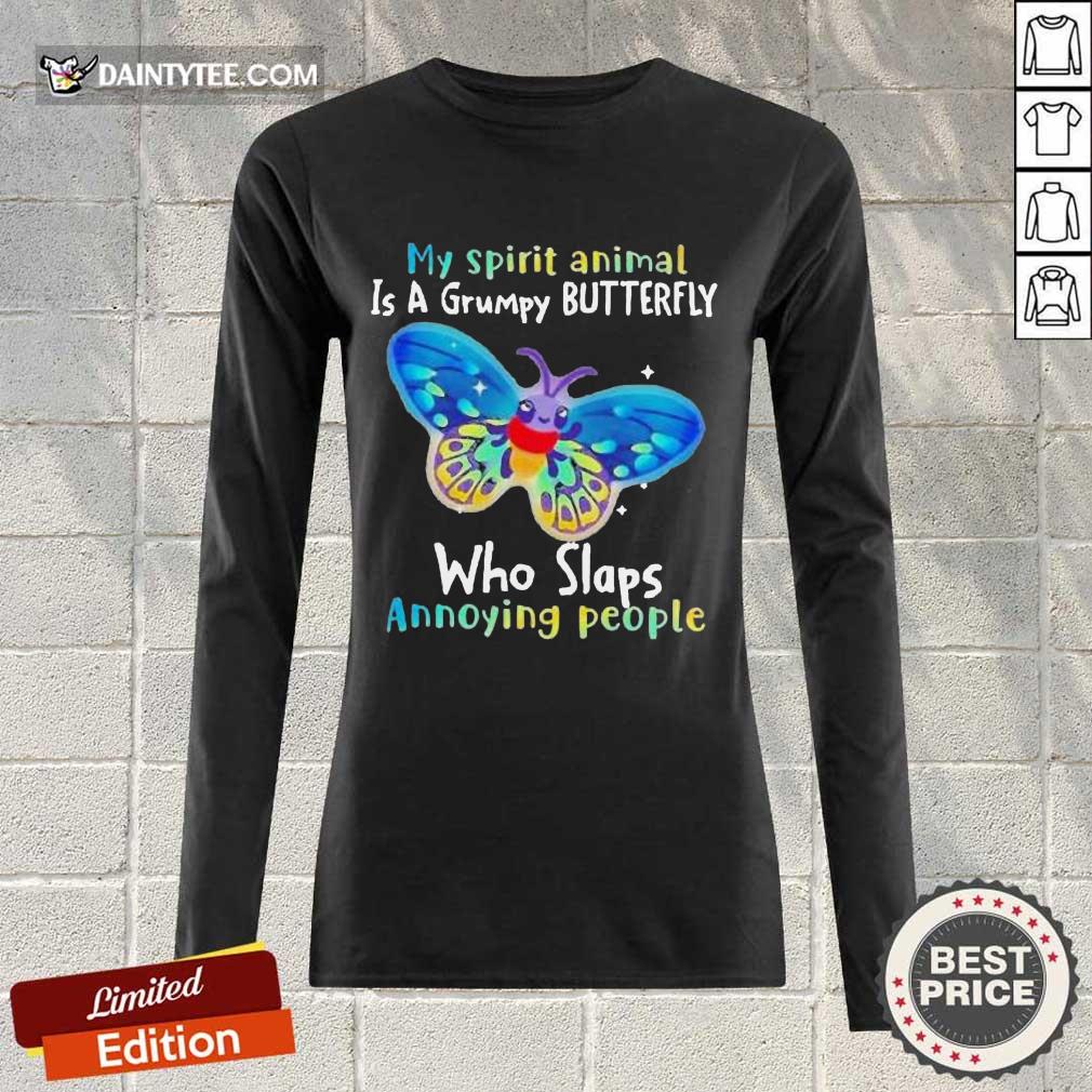 Hot Butterfly My Spirit Animal Is A Grumpy Bee Shirt