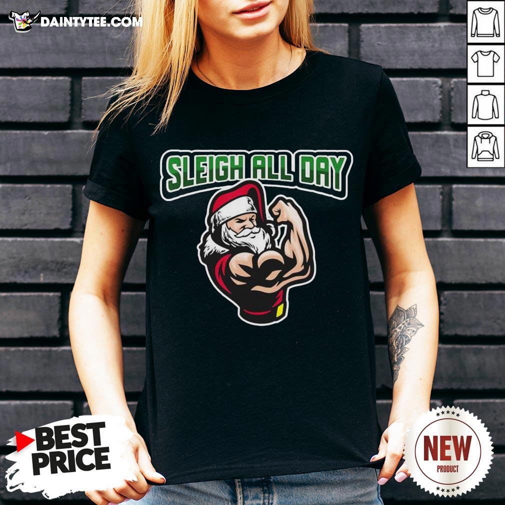 Hot Christmas 2020 Slay All Day Buffed Santa Gift Shirt
