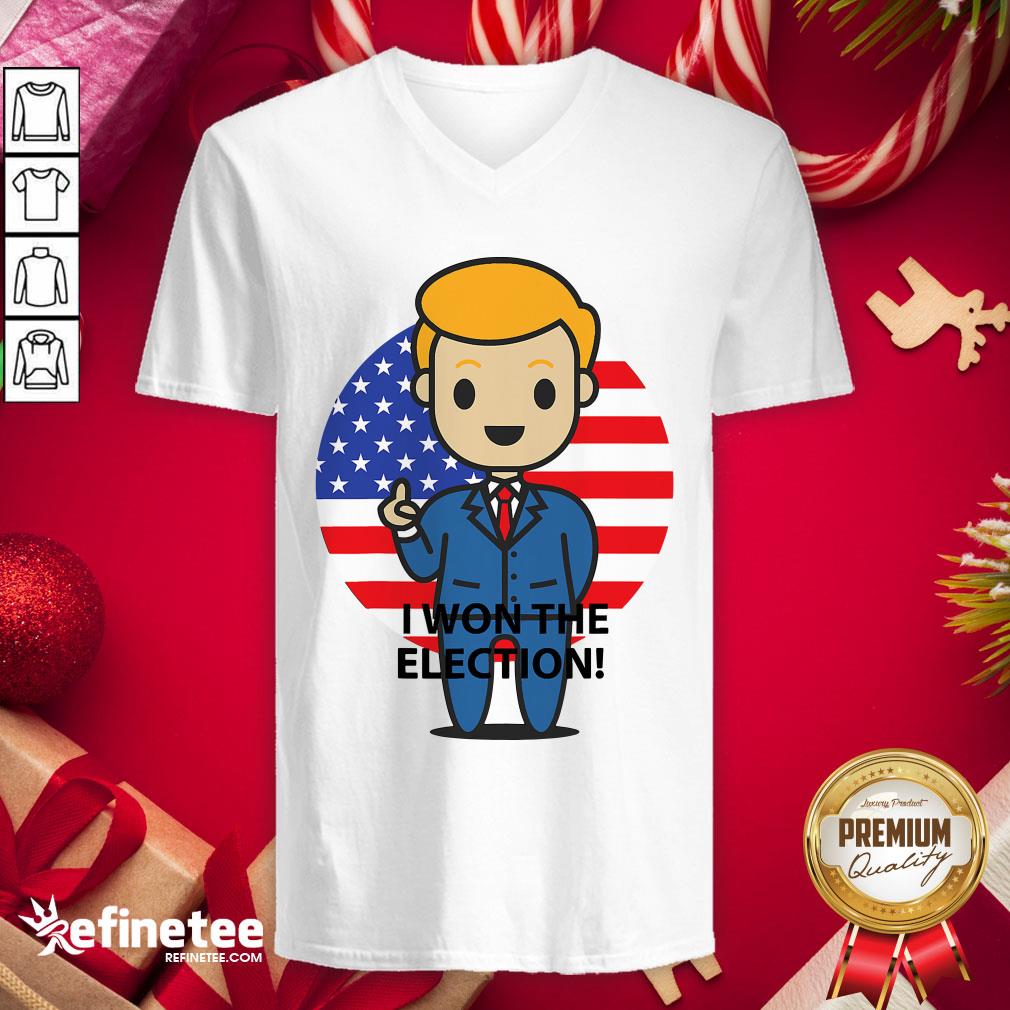 Hot I Won The Election Trump To The World American Flag Shirt