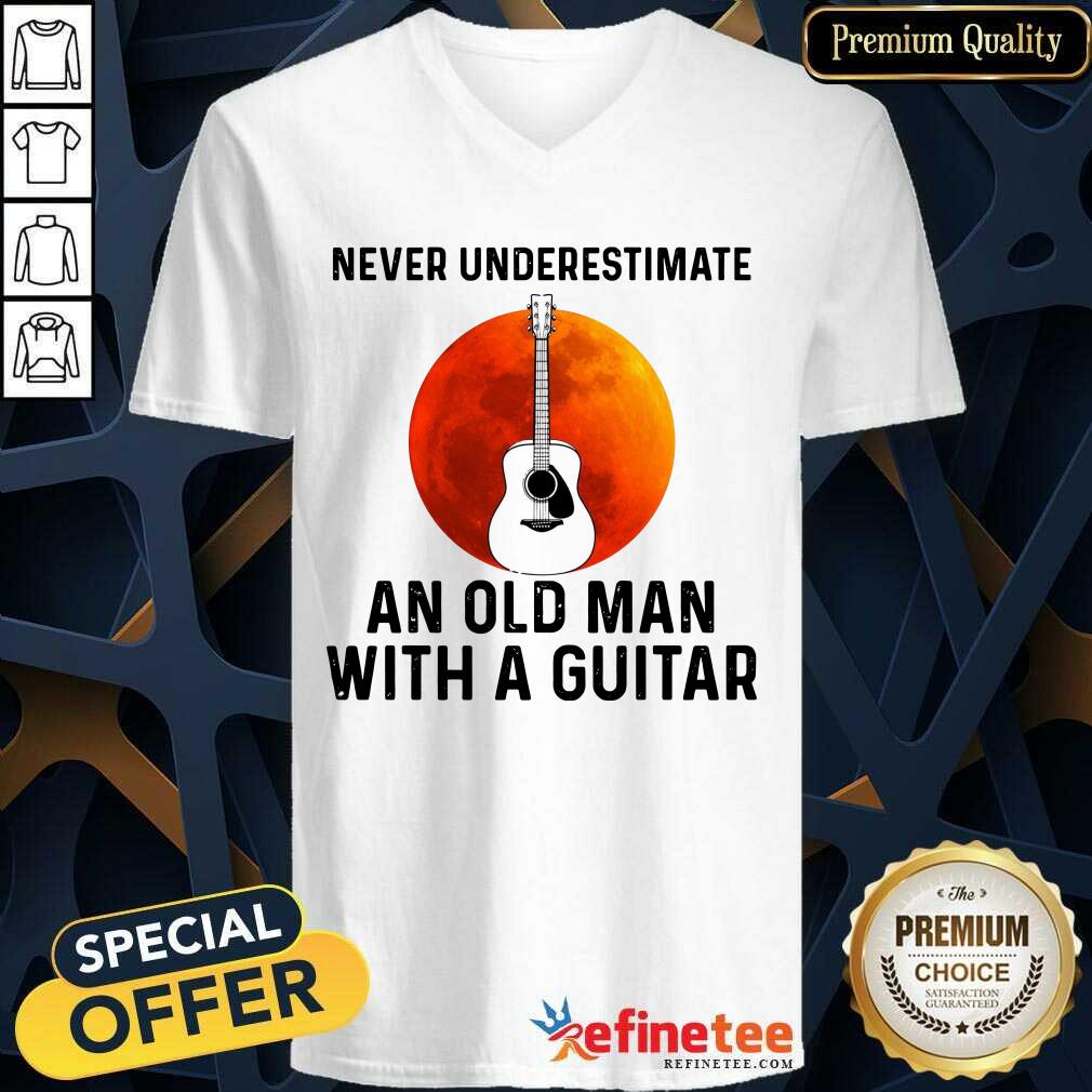 Hot Never Underestimate An Old Woman With A Guitar Shirt