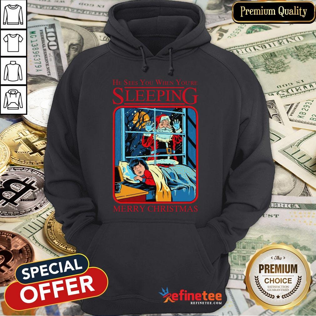 Hot Satan Claus He Sees You When Youre Sleeping Shirt