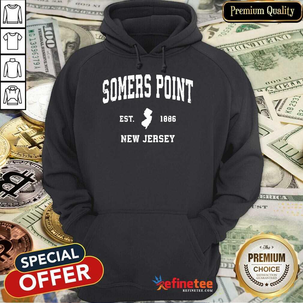 Hot Somers Point New Jersey NJ Vintage Athletic Sports Shirt