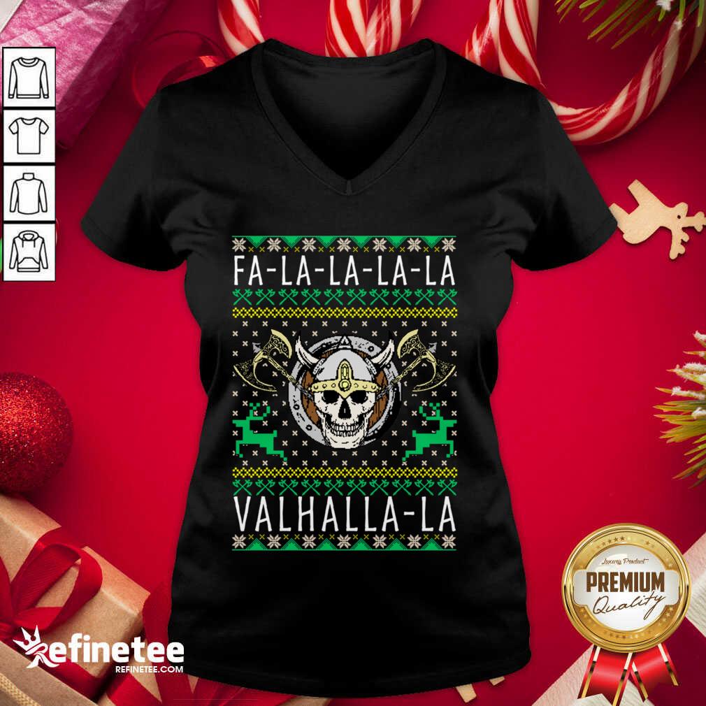 Hot Viking Fa La La La La Valhalla Crewneck Shirt