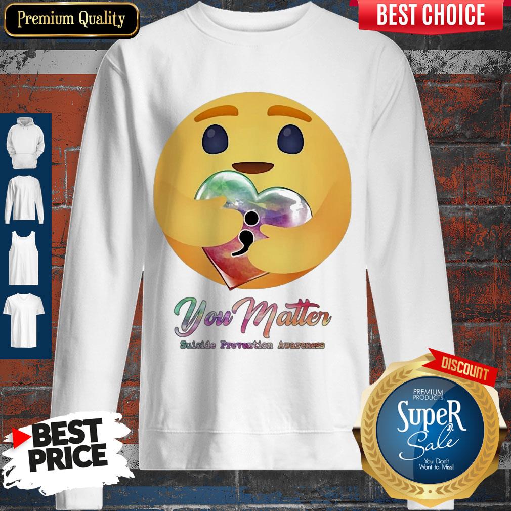 Icon Hug Heart You Matter Suicide Prevention Awareness Shirt