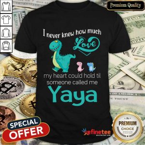 Awesome I Never Knew How Much Love Yaya Saurus Shirt
