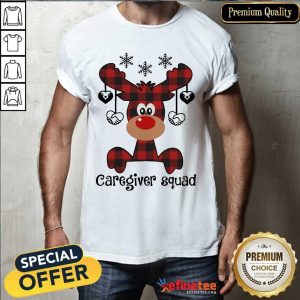 Lovely Reindeer Caregiver Squad Christmas Shirt