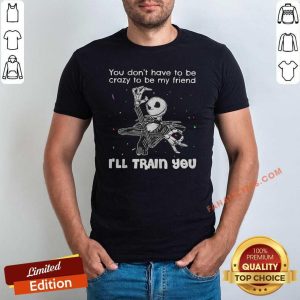 Hot You Dont Have To Be Crazy To Be My Friend Ill Train You Jack Skellington T-Shirt