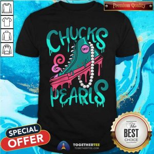 Awesome President Kamala Harris Chucks And Pearls 2021 Shirt
