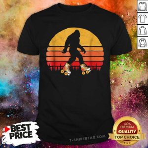 Funny Bigfoot Roller Skating Vintage Retro 2021 Shirt