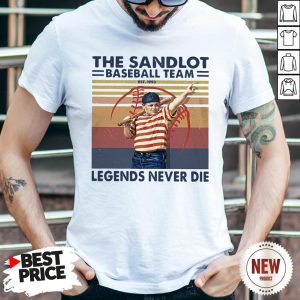 The Sandlot Baseball Team Legends Never Die Vintage Retro Shirt