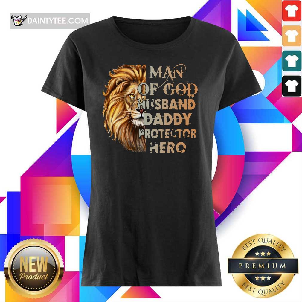 Lion Man Of God Husband Daddy Protector Hero Shirt